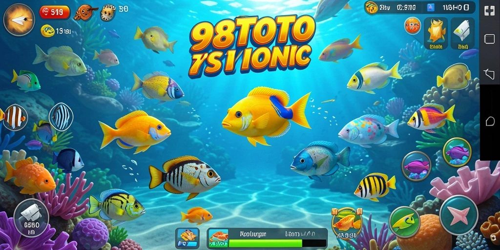 Gameplay seru Tembak Ikan di 98TOTO dengan banyak ikan menunggu untuk ditangkap.