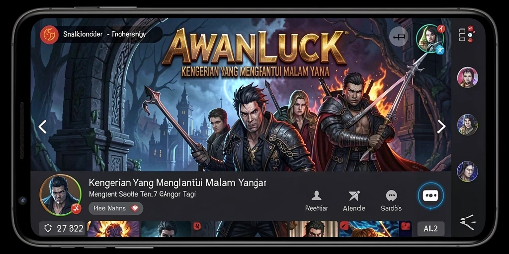 Tampilkan gameplay menyeramkan AWANLUCK dengan grafis menakutkan.