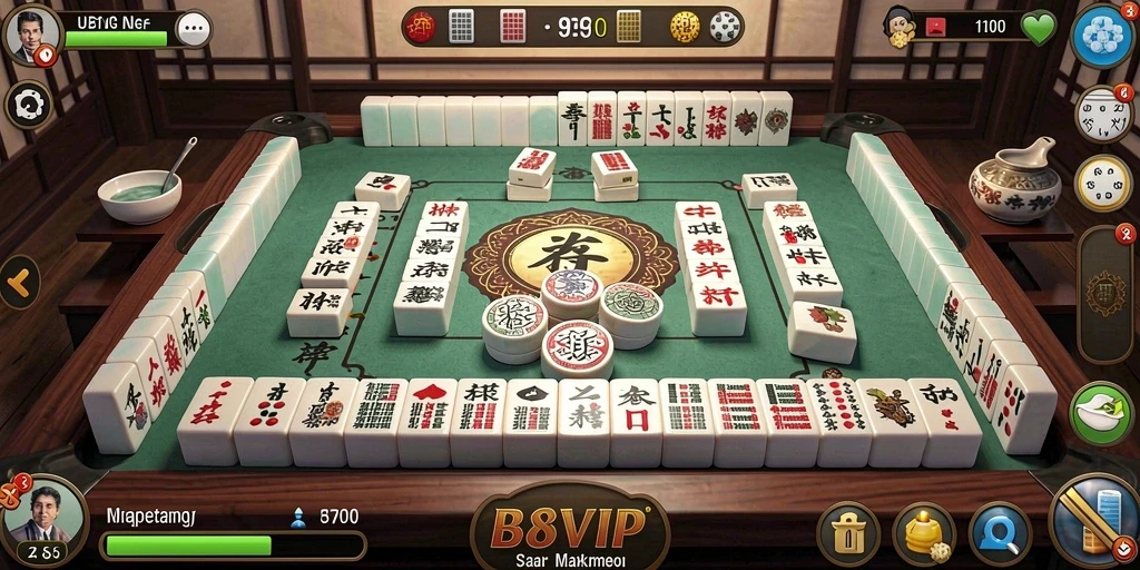 Tampilan gameplay Mahjong yang memukau dan interaktif.
