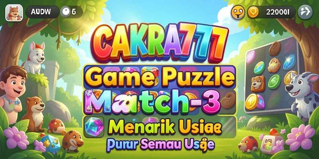 Screenshot gameplay CAKRA777 menampilkan aksi mengasyikkan dalam menjawab tantangan Match-3.