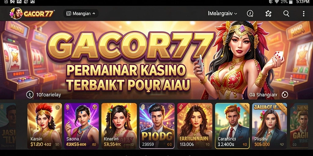 Gameplay menegangkan dalam aplikasi Kasino GACOR77.
