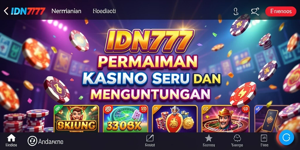Tampilan seru gameplay kasino di IDN777.