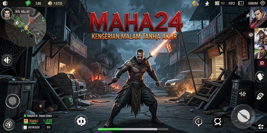 Screenshot gameplay MAHA24 menunjukkan kegelapan yang mencekam.