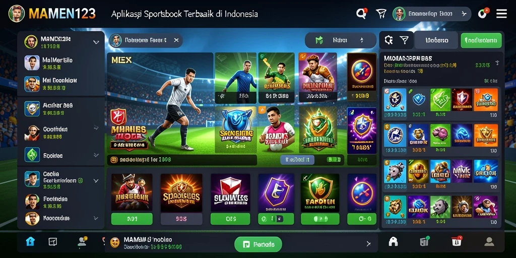 Screenshot MAMEN123 menampilkan tampilan taruhan olahraga yang menarik.
