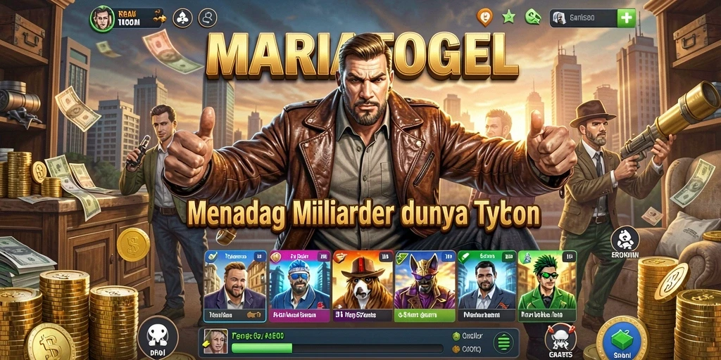 Screenshot gameplay MARIATOGEL yang menampilkan manajemen bisnis.