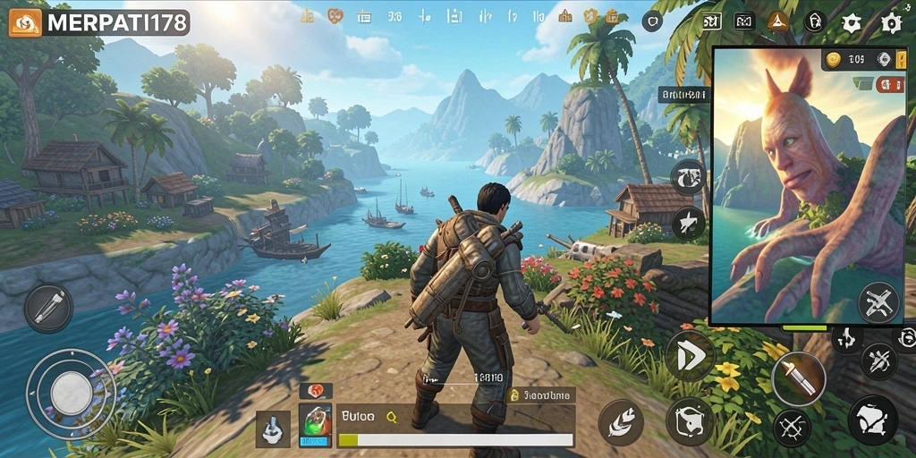 Tampilan gameplay MERPATI178 dalam dunia Open World yang luas.