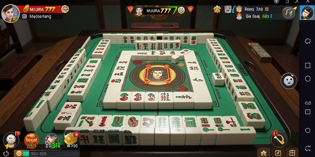 Screenshot gameplay MUARA777 dengan desain menarik dan suasana bermain Mahjong.