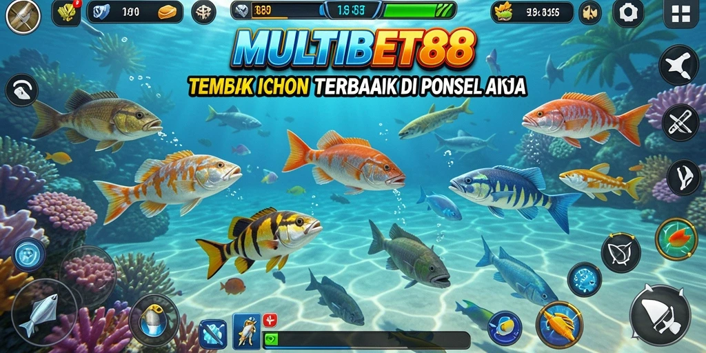 Screenshot MULTIBET88 menampilkan momen seru menembak ikan.