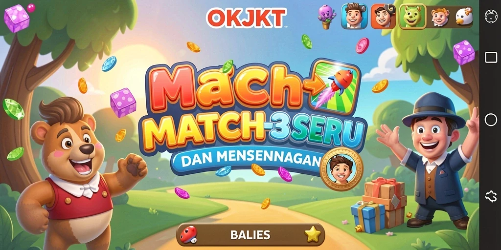 Tampilan gameplay seru dan menantang di OKJKT.