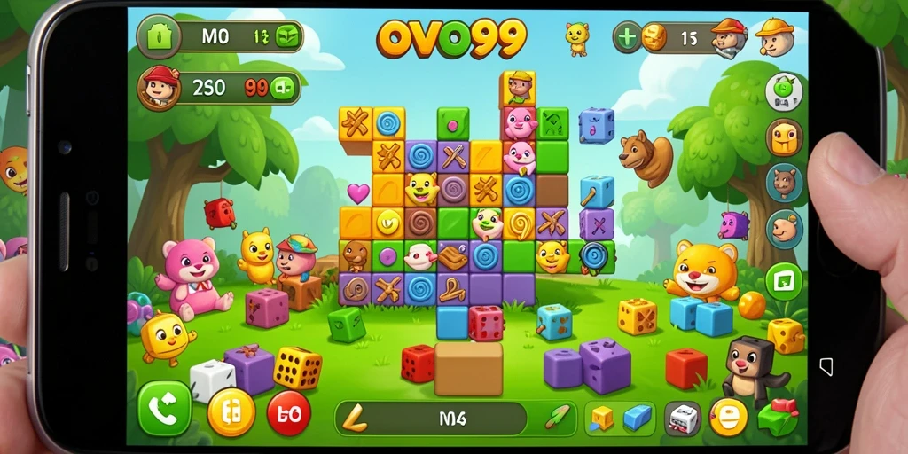 Tampilan gameplay OVO99 yang memukau dalam tantangan Puzzle.