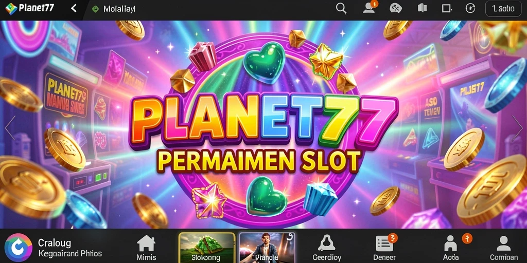 Tampilan gameplay menawan dari permainan Slot PLANET77.