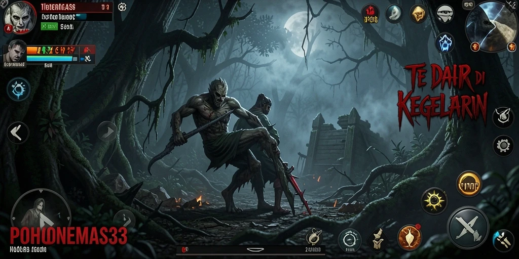 Screenshot gameplay POHONEMAS33 yang memikat dan mencekam.