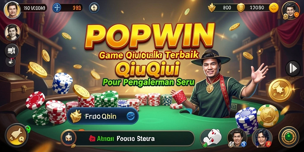 Screenshot gameplay QiuQiu di POPWIN, menampilkan suasana seru.