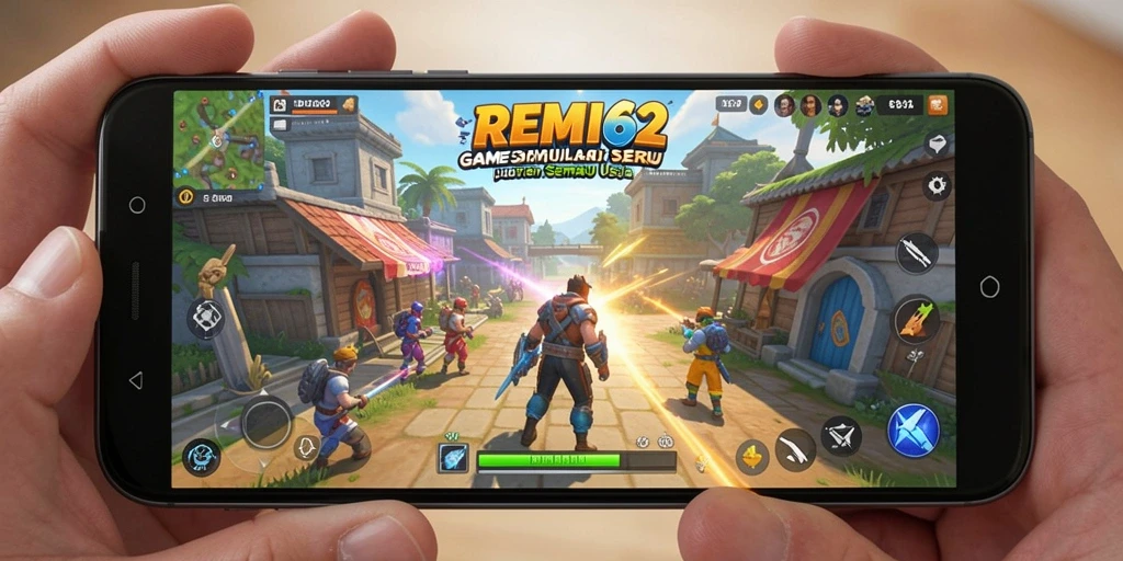 Tangkapan layar utama dari gameplay REMI62 yang menunjukkan dunia simulasi.