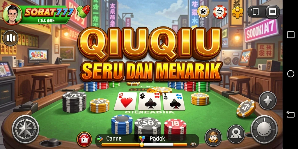 Tampilan gameplay QiuQiu yang seru dan interaktif.