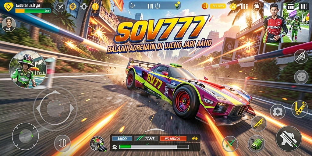 Screenshot tampilan gameplay SOV777 yang menampilkan fitur balapan yang menarik.