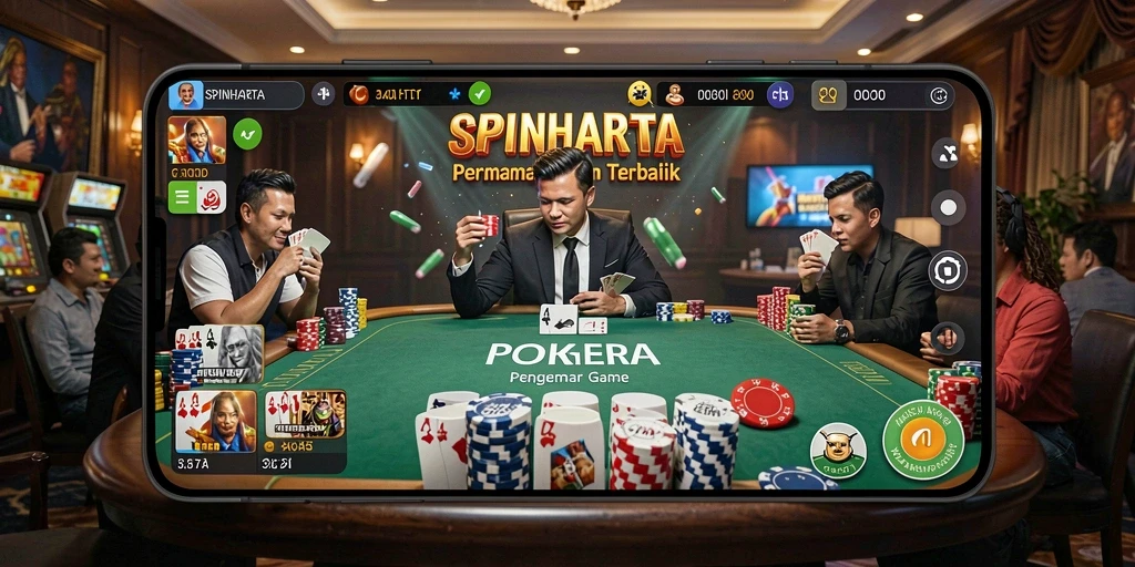 Tampilan gameplay seru dan menegangkan di SPINHARTA.