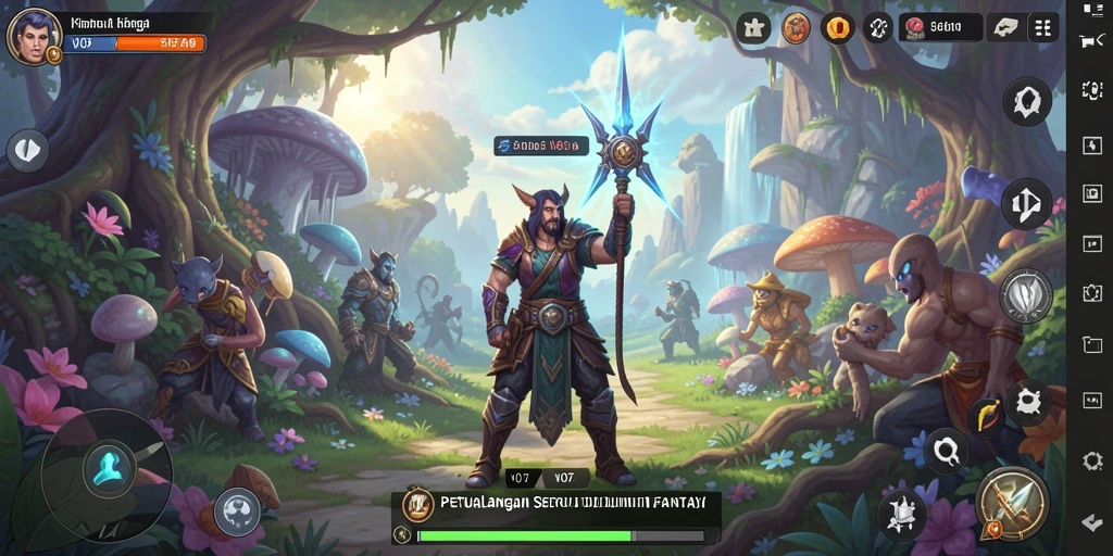 Screenshot gameplay V07 yang menampilkan petualangan seru.