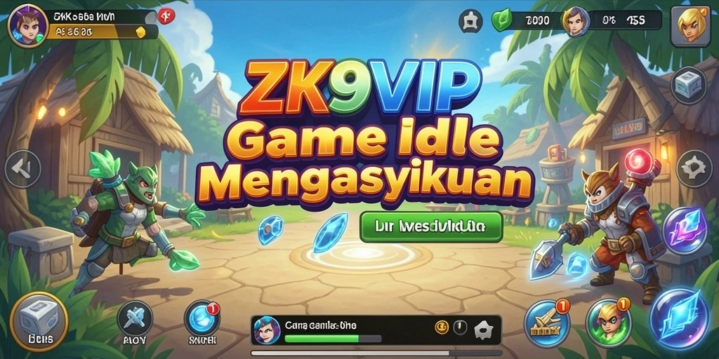 Tampilan gameplay ZK9VIP yang menampilkan progres otomatis.